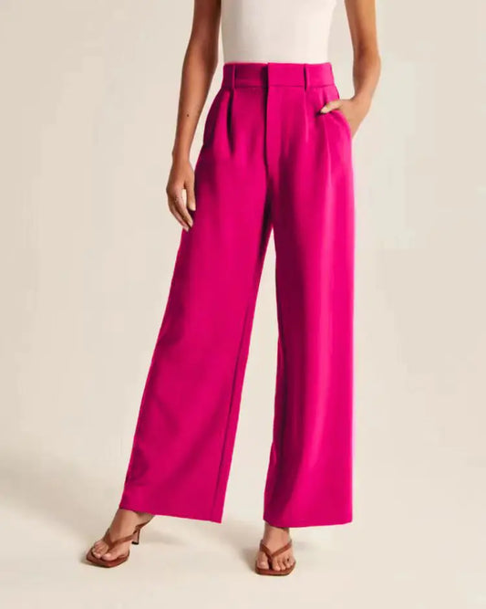 Corvelle™ Waffle Wide Leg Trousers